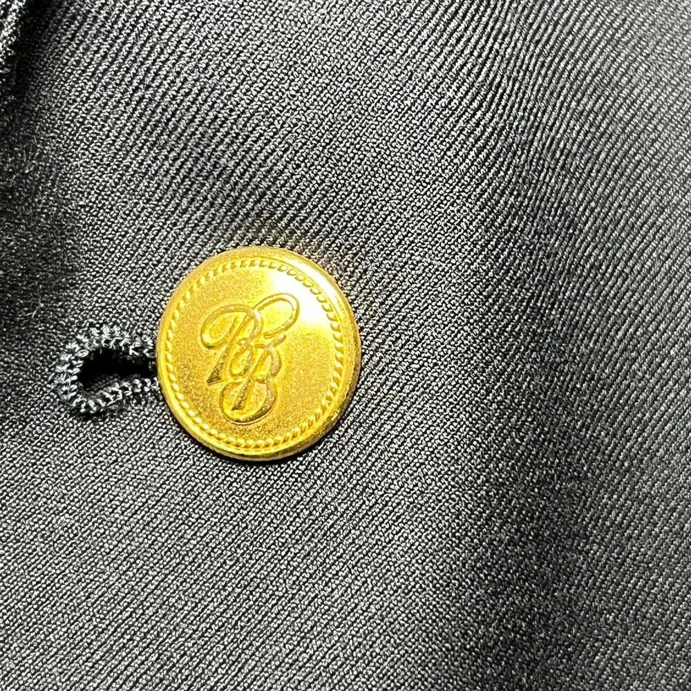 VTG Brooks Brothers Wool Blazer Men's 42R Black 2 Button Gold Made in USA